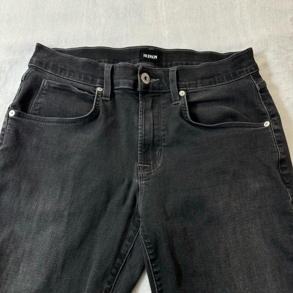 Hudson Men's Blake Slim Straight Jeans in Dark Gray Grayson Wash Size 32 - Picture 5 of 10